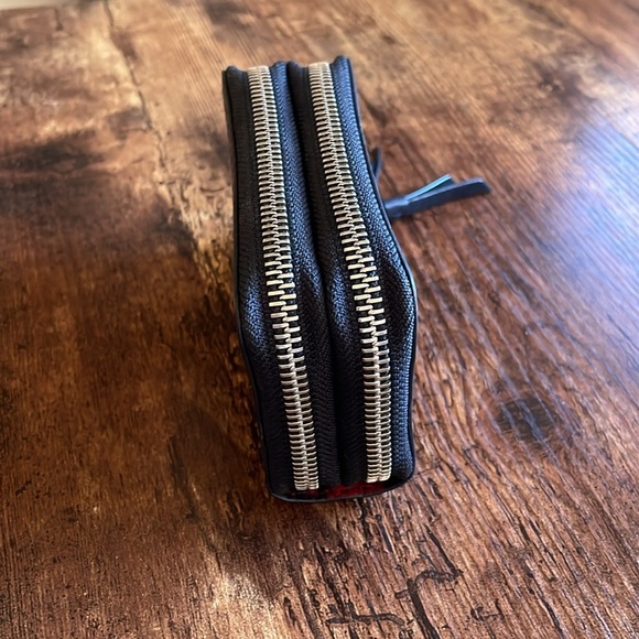 ALLSAINTS Nantes Leather Cardholder Red Snakeskin Leather - Picture 2 of 9